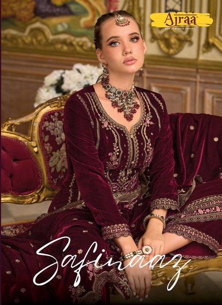 Safinaaz By Ajraa Heavy Work Velvet Wedding Salwar Suits Catalog
 Catalog